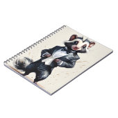 水彩スカンクツキシードブラックタイハンカチ ノートブック (左側)