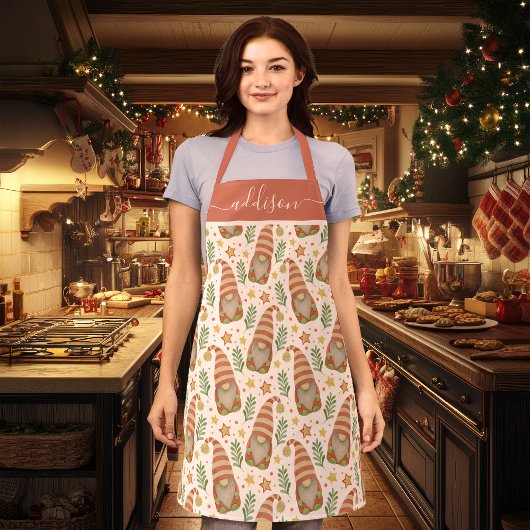 水彩スカンジナビア格言かわいいクリスマス エプロン