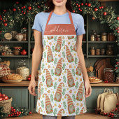 水彩スカンジナビア格言かわいいクリスマス エプロン