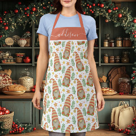 水彩スカンジナビア格言かわいいクリスマス エプロン