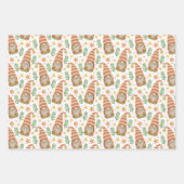 水彩スカンジナビア格言かわいいクリスマス ラッピングペーパーシート (正面)