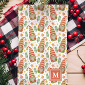 水彩スカンジナビア格言モノグラムクリスマス キッチンタオル