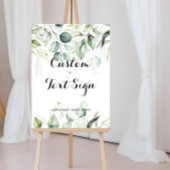 水彩スキャン葉緑カスタムテキストサイン ポスター