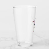 水彩スキーヤーの女性 タンブラーグラス (右)
