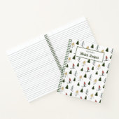 水彩スキーヤーパターカスタムンレシピ ノートブック (内部)