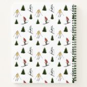 水彩スキーヤーパターカスタムンレシピ ノートブック (裏面)