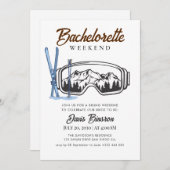 水彩スキー週末独身最後の旅 招待状 (正面/裏面)