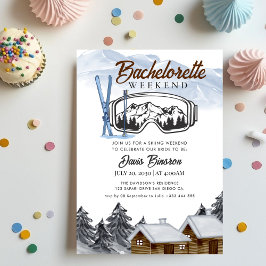 水彩スキー週末独身最後の旅 招待状