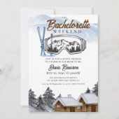 水彩スキー週末独身最後の旅 招待状 (正面)