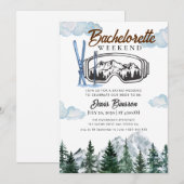 水彩スキー・バチェロレッテ・ウィークエンド 招待状 (正面/裏面)