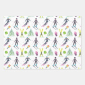 水彩スキー ラッピングペーパーシート (正面)