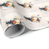 水彩スクラ絵を描ブ ラッピングペーパー (ロールコーナー)