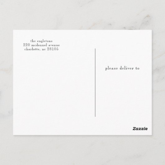 水彩スクリプトありがとうはがき ポストカード (裏面)