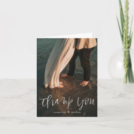 水彩スクリプトありがとうポートレートカード カード