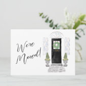 水彩スクリプトブラックドア引っ越しました 案内状 (スタンド正面)