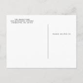 水彩スクリプト日付はがきを保存する 案内ポストカード (裏面)