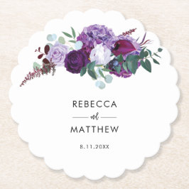 水彩スクリプト結婚式の引き出物フローラ ペーパーコースター
