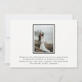 水彩スクリプト2写真結婚のサンキューカード サンキューカード (裏面)