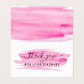 水彩スクリプト、ロゴ/写真サンキューカード 名刺 (外部フラット)