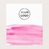 水彩スクリプト、ロゴ/写真サンキューカード 名刺 (内部フラット)