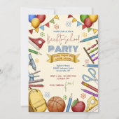 水彩スクールエレメンツ招待状 招待状 (正面)