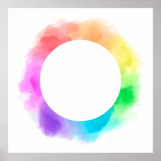 水彩スケッチ背景 ポスター (正面)