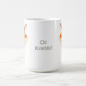 水彩スケッチ魅力的猫 コーヒーマグカップ (中央)