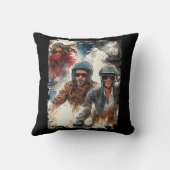 水彩スケッチMotoBikers クッション (裏面)