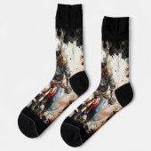 水彩スケッチMotoBikers ソックス (左)