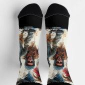 水彩スケッチMotoBikers ソックス (上部)