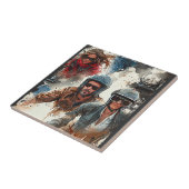 水彩スケッチMotoBikers タイル (側面)