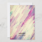 水彩スケルトンピンク色彩の鮮やかクハロウィーンアート 招待状 (裏面)