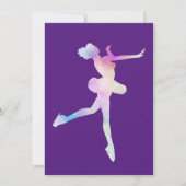 水彩スケートガール 招待状 (正面)