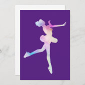 水彩スケートガール 招待状 (正面/裏面)