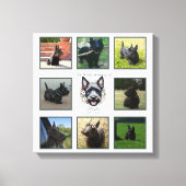 水彩スコットランドとフローラリースメモリアル キャンバスプリント (正面)