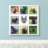 水彩スコットランドとフローラリースメモリアル キャンバスプリント (インサイチュ (ウッドフロア))