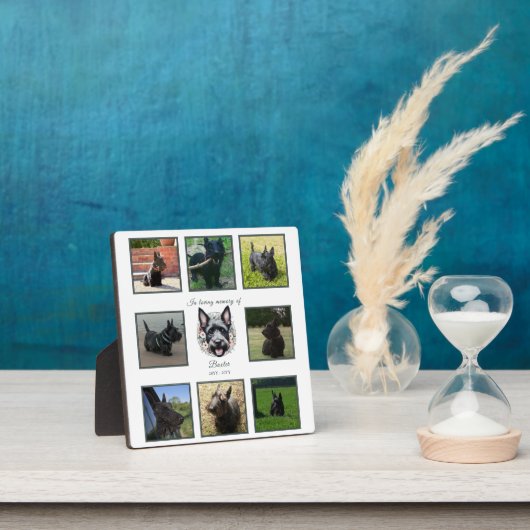 水彩スコットランドとフローラリースメモリアル フォトプラーク (インサイチュ)