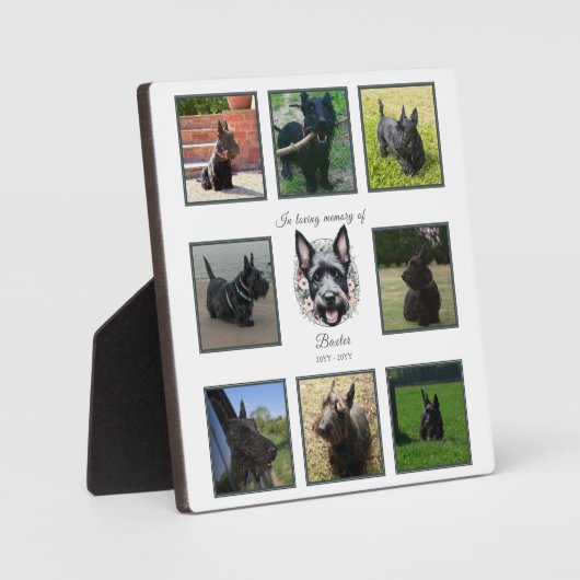 水彩スコットランドとフローラリースメモリアル フォトプラーク (正面)