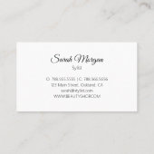 水彩スタイリストアポイントメントカード 予約カード (裏面)