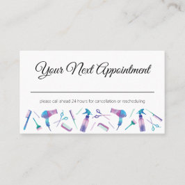 水彩スタイリストアポイントメントカード 予約カード