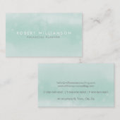 水彩スタイリッシュトレンディーシンプルミントモダンー 名刺 (正面/裏面)