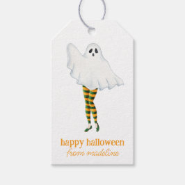 水彩スタイリッシュファッション幽霊ハロウィーン ギフトタグ