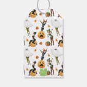 水彩スタイリッシュファッション幽霊ハロウィーン ギフトタグ (裏面)