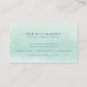 水彩スタイリッシュ企業のモダントレンディーミント 名刺 (裏面)