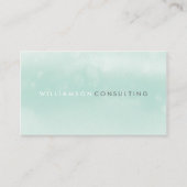 水彩スタイリッシュ企業のモダントレンディーミント 名刺 (正面)