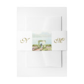 水彩スタイルのイニシャル招待用ベリーバンド 招待状ベリーバンド (正面例)