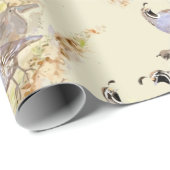 水彩スタイルカリフォルニアウズイルバードワイルドライフ ラッピングペーパー (ロールコーナー)