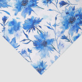 水彩スタイルコーンフラワー型ブルーフラワー 薄葉紙 (詳細)