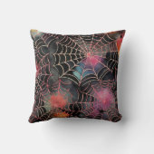 水彩スタイルスパイダーウェブスクエア装飾用クッション クッション (裏面)