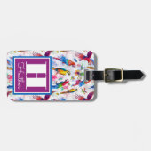 水彩スタイルパロツ|モノグラム ラゲッジタグ (正面横)
